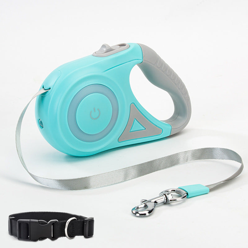 Dog Leash Retractable Spotlight Automatic