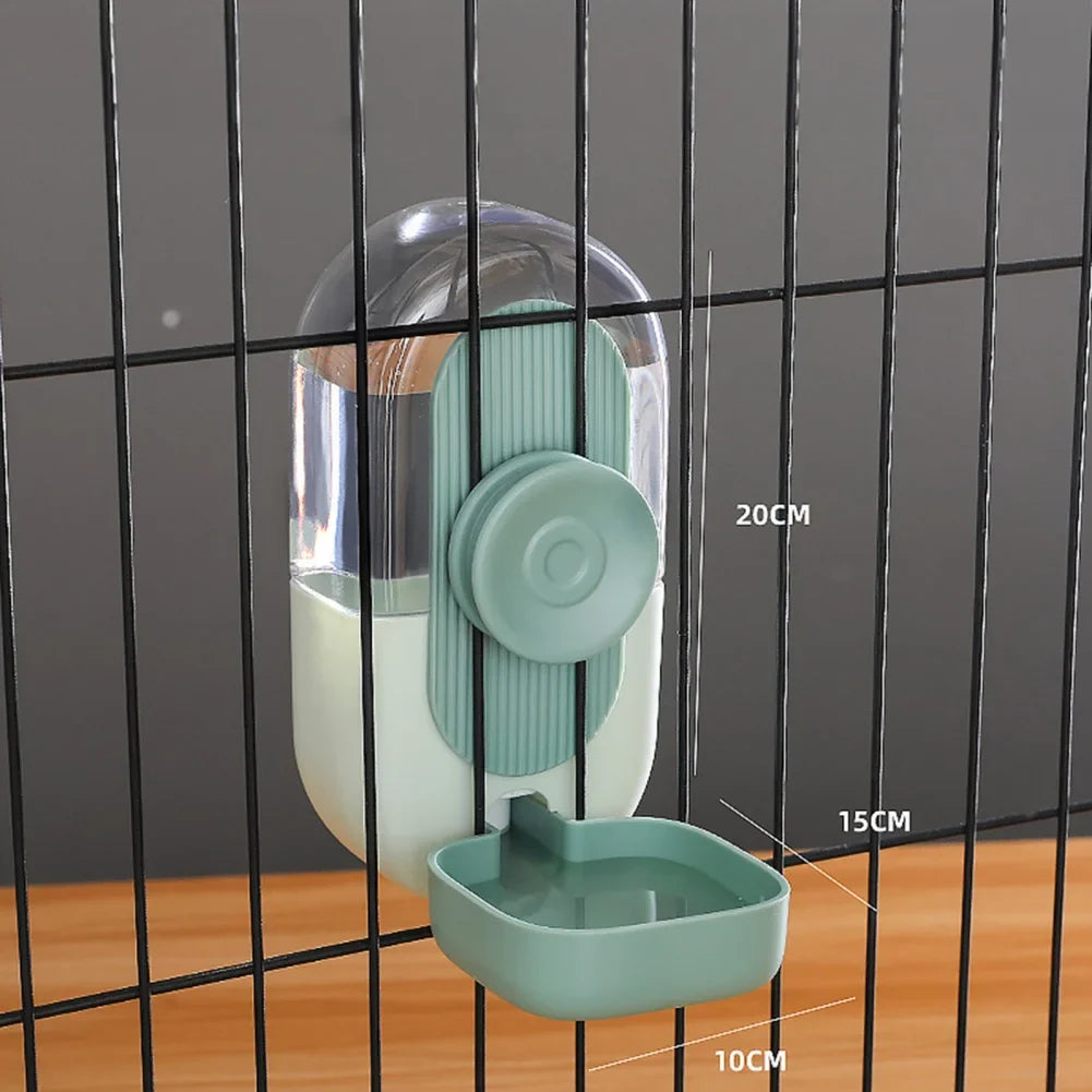 Automatic Pet Feeder Cage Hanging Bowl Water Bottle Food Cats