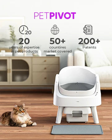 Self Cleaning Automatic Cat Litter Box Open Top Convenient for Multiple Cats with Liners and Mat White