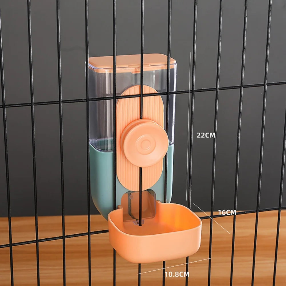 Automatic Pet Feeder Cage Hanging Bowl Water Bottle Food Cats