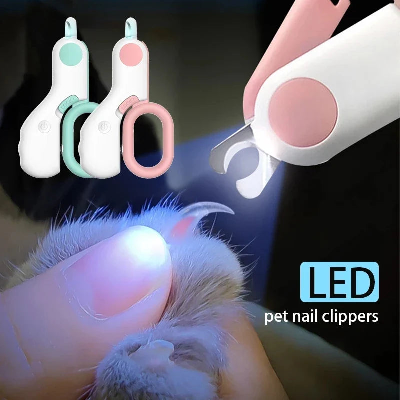 LED Light Cat Dog Nail Clipper Cutter Professional Pet Claw