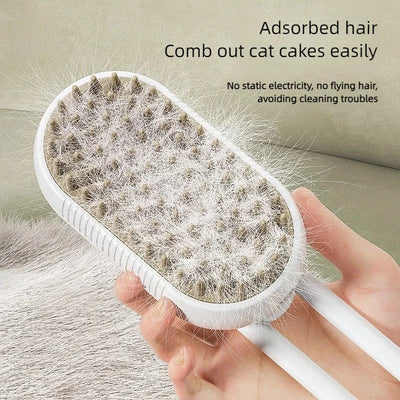 Pet Steam Brush Cat Dog Cleaning Spray Massage Beauty Comb