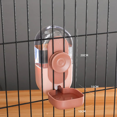 Automatic Pet Feeder Cage Hanging Bowl Water Bottle Food Cats