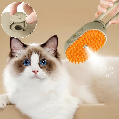 Pet Steam Brush Cat Dog Cleaning Spray Massage Beauty Comb