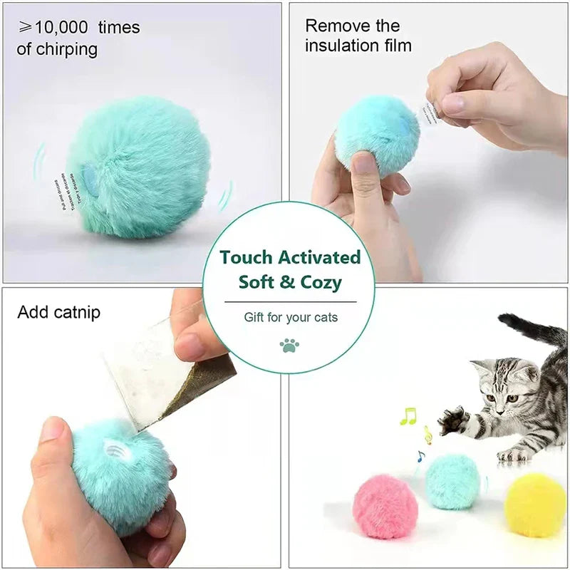 Plush Electric Catnip Smart ball toy