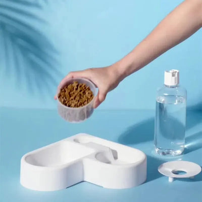 feeding dual bowl set for pets