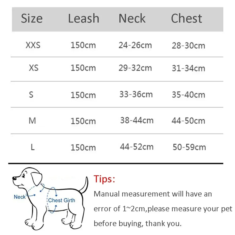 Dog Cat Harness Vest Chest Rope