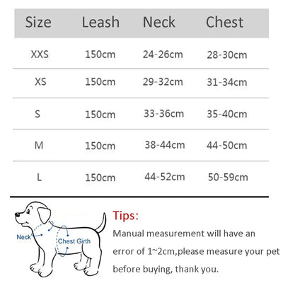 Dog Cat Harness Vest Chest Rope