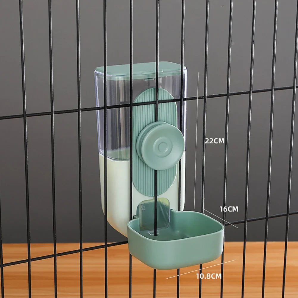 Automatic Pet Feeder Cage Hanging Bowl Water Bottle Food Cats