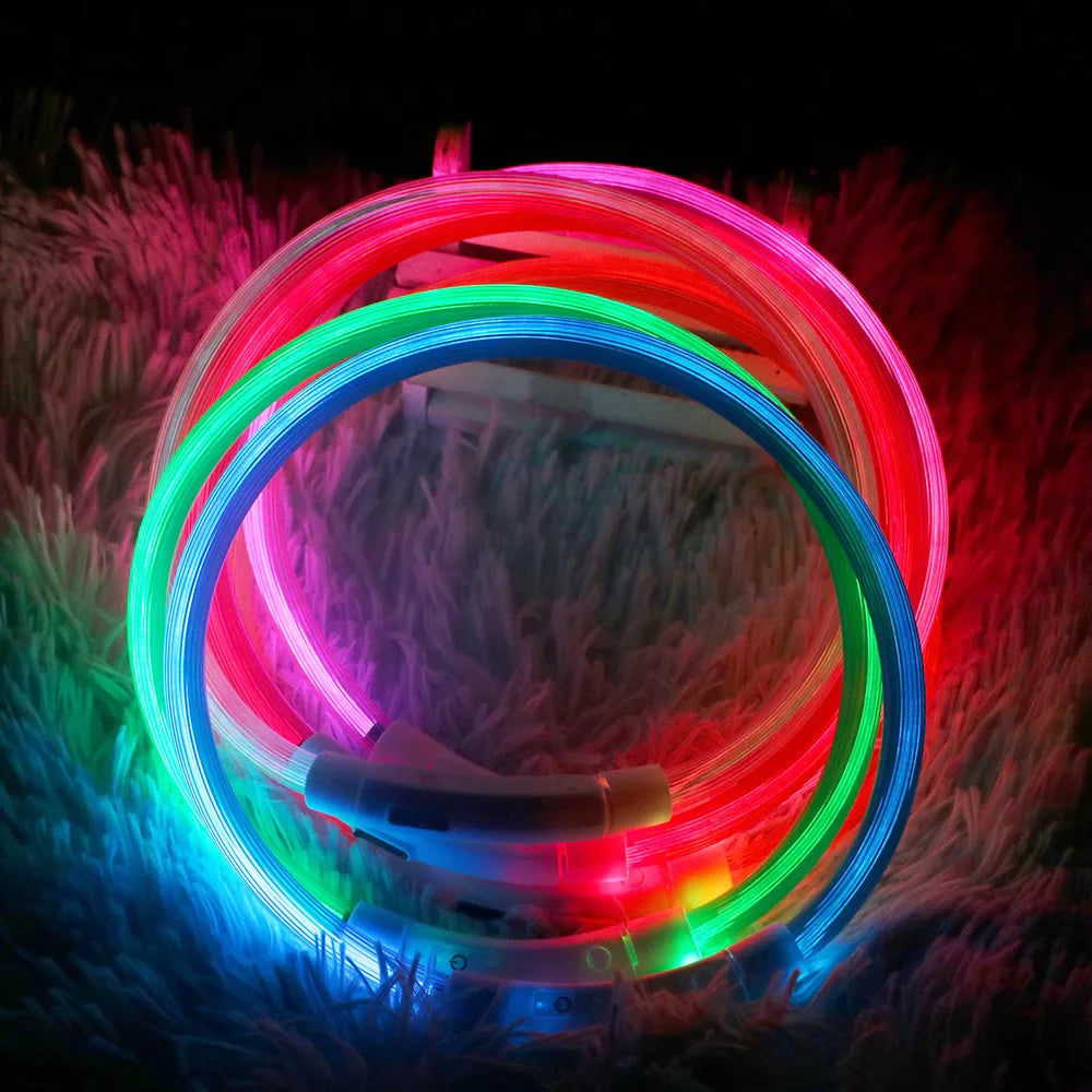 Led Dog Collar Luminous Cat Dog Collar Modes Led Light Glowing