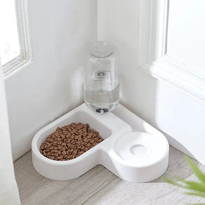 feeding dual bowl set for pets